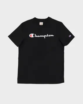 00s Champion Black T-Shirt - M