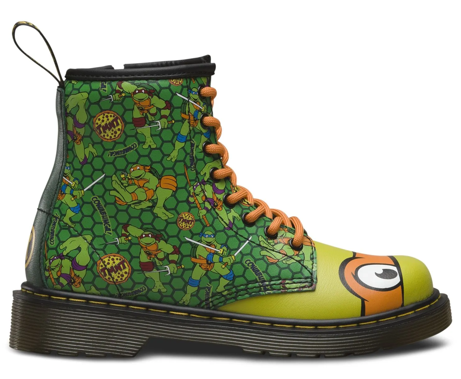 1460 Kids TMNT Mikey M Green T Lamper Boots