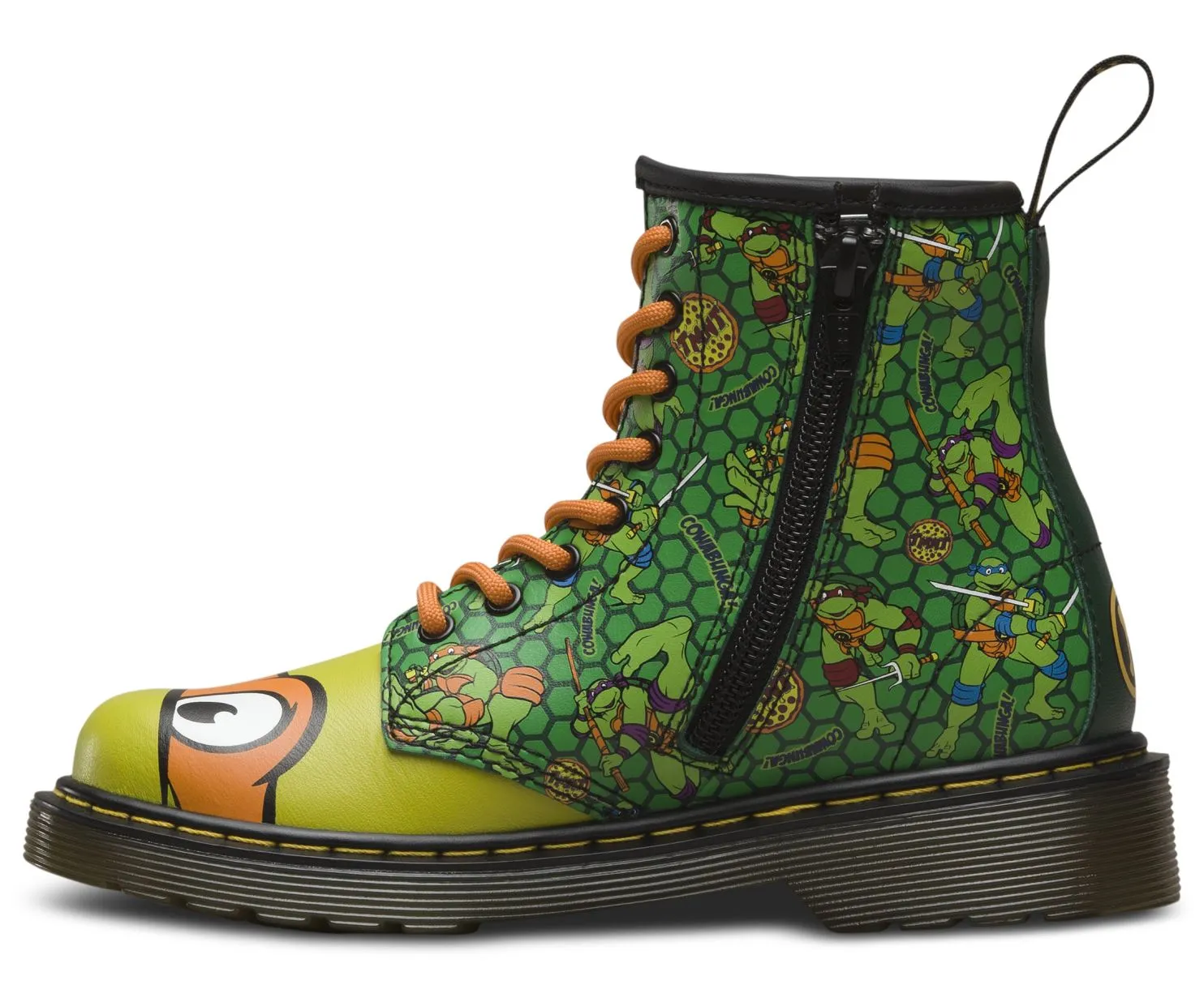 1460 Kids TMNT Mikey M Green T Lamper Boots