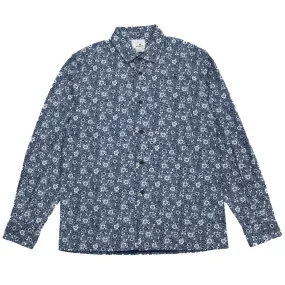 A.B.C.L. - Cali Indigo Flower Overshirt - Indigo/White