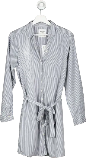 Abercrombie & Fitch White Belted Shirt Dress UK L