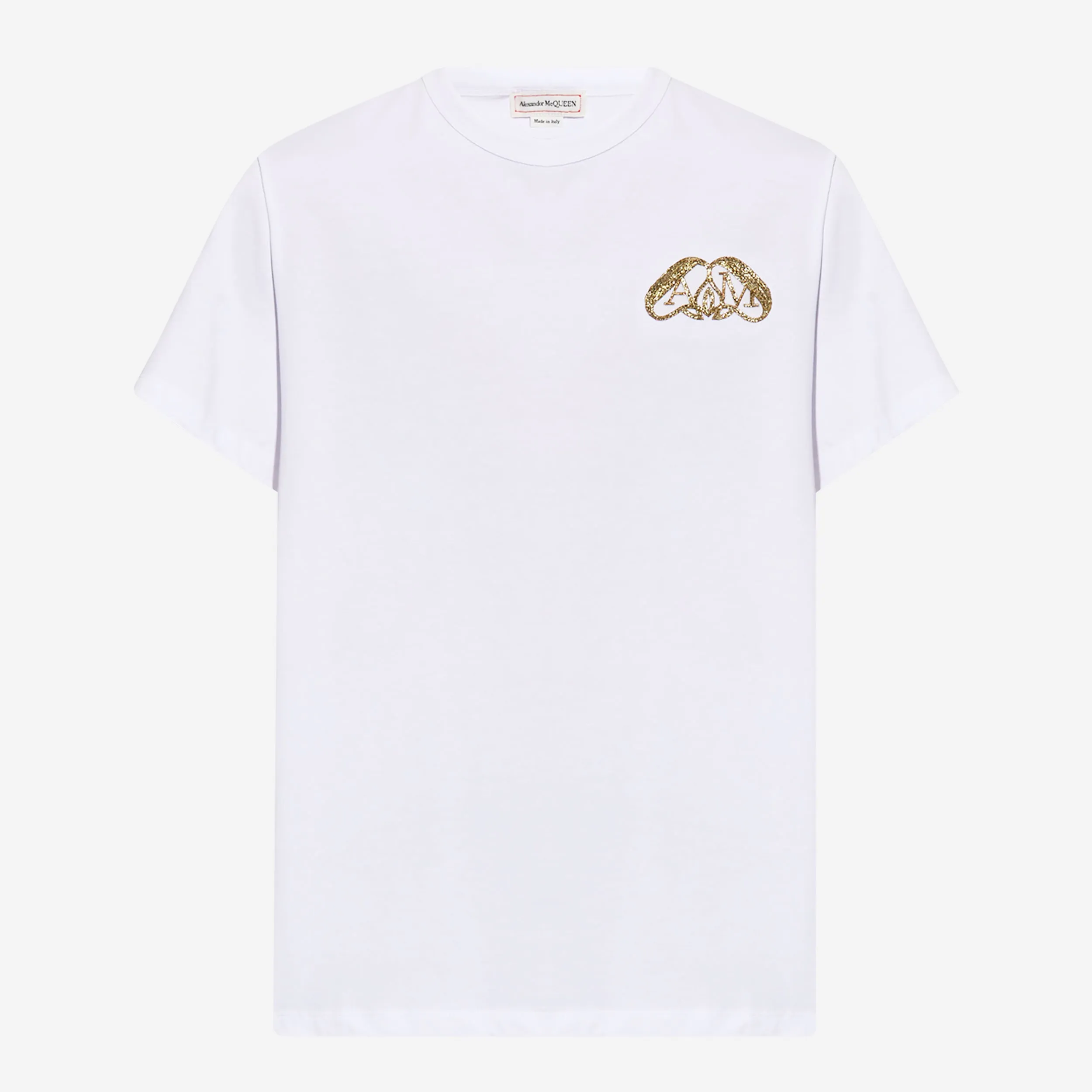 Alexander McQueen Classic Half Seal Logo T-Shirt for Men - Premium Cotton Casual Tee