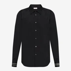 Alexander McQueen Logo Tape Cuffs Stretch Shirt