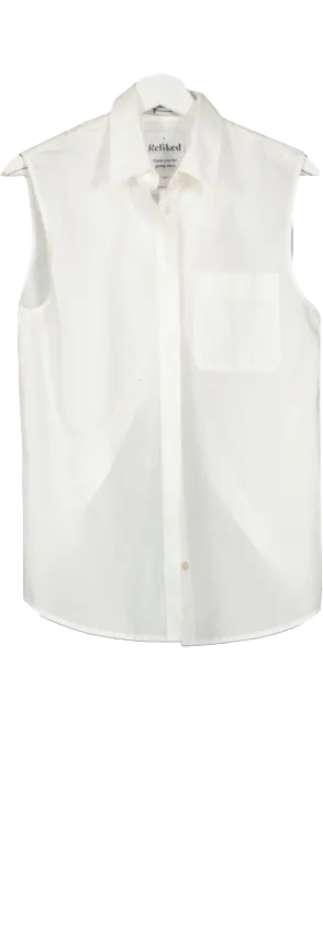 Alexander Wang White Sleeveless Shirt With Open Back UK S