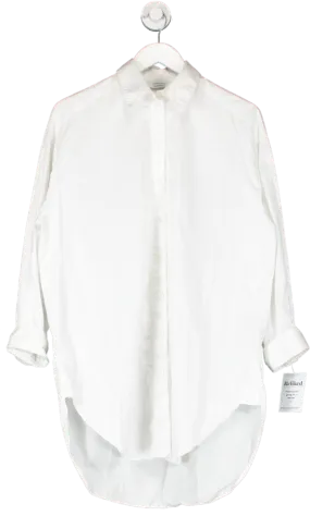 & Other Stories White Oversized Shirt With Button Detail UK XS