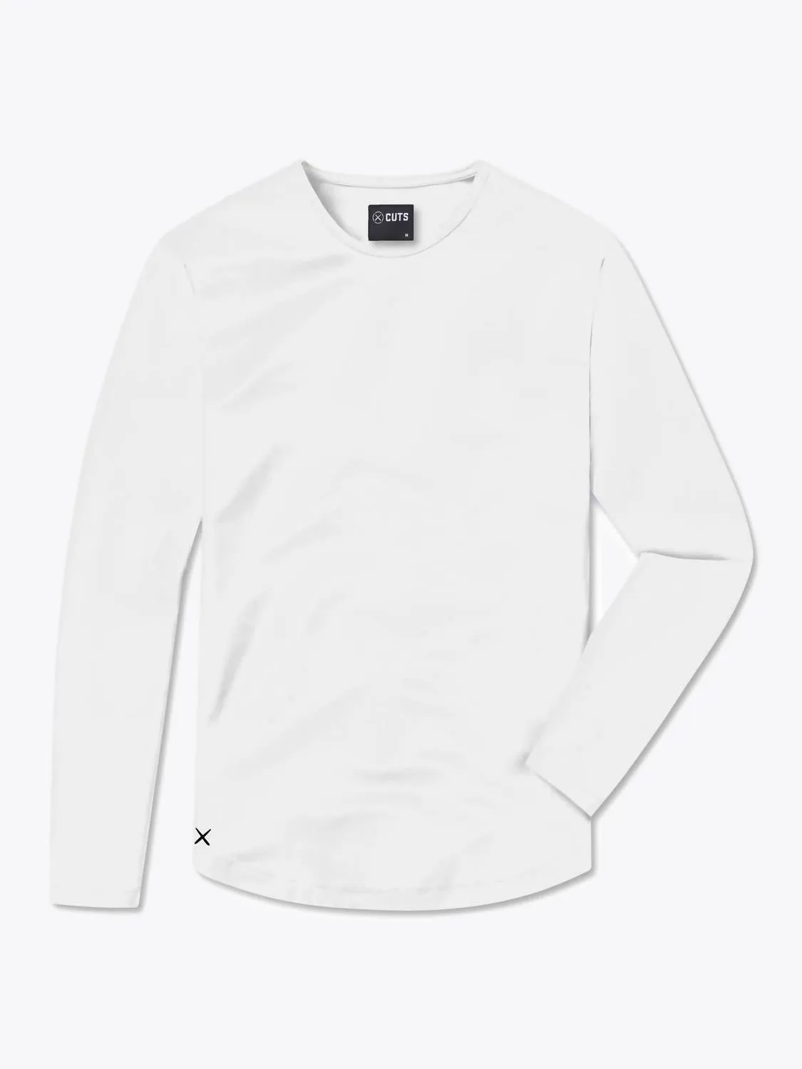 Ao Long Sleeve Curve Tee In White