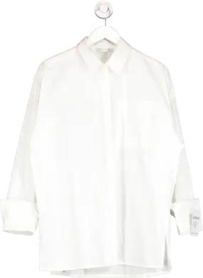 ASOS White Oversized Long Sleeve Shirt UK 8