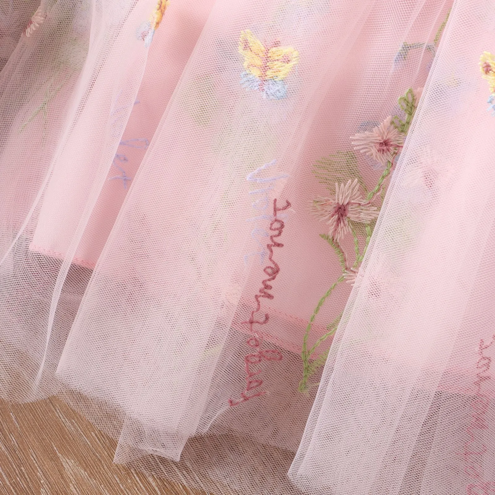 Baby Kid Girls Flower Embroidered Dresses Wholesale 24011123