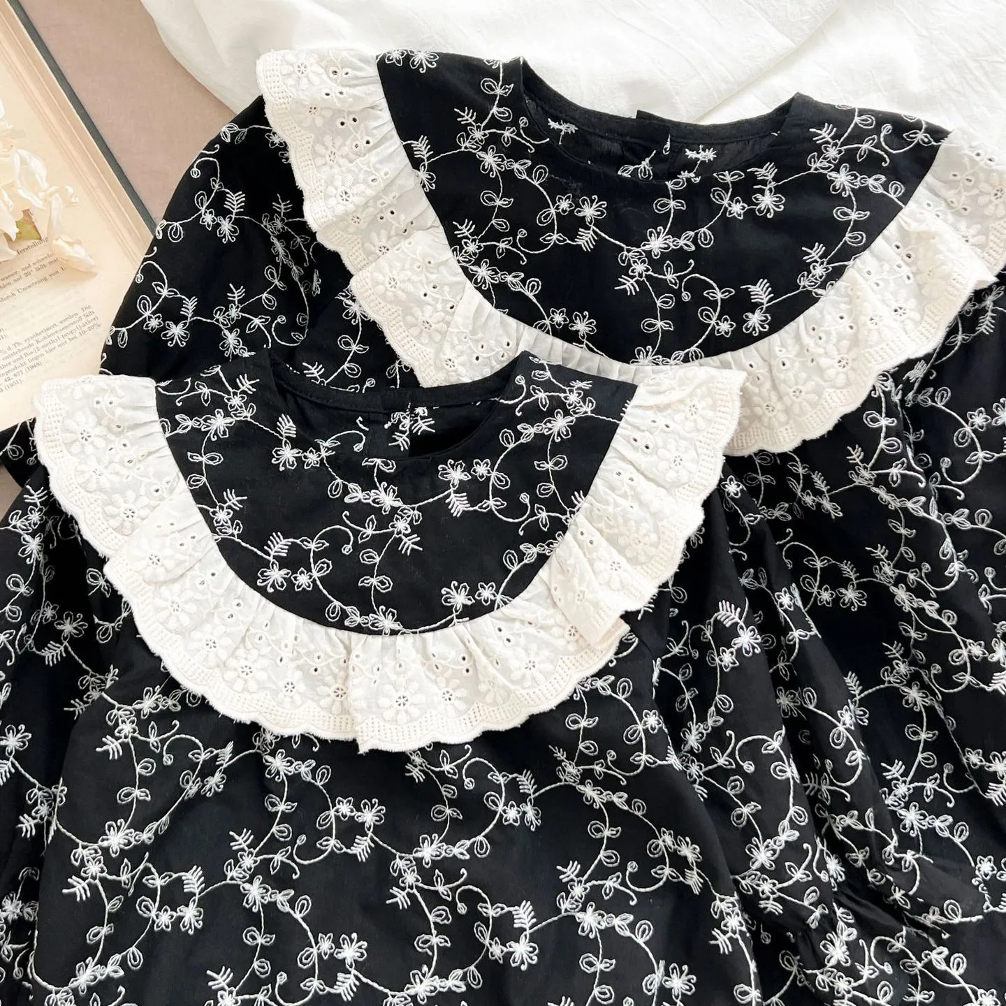 Baby Kid Girls Flower Print Dresses Wholesale 240301143