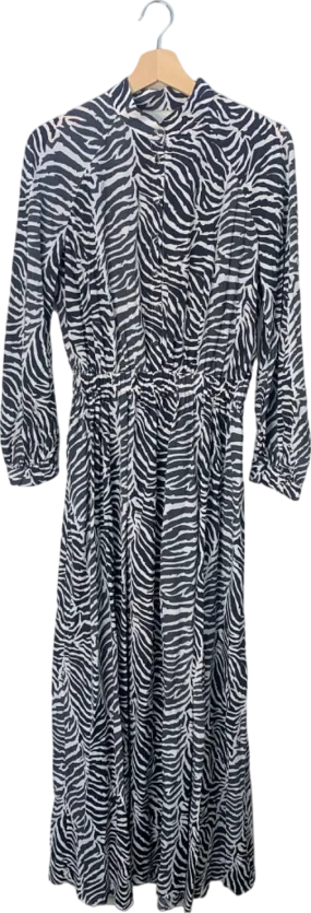 Baia Black and White Zebra Print Tallat Dress UK 12