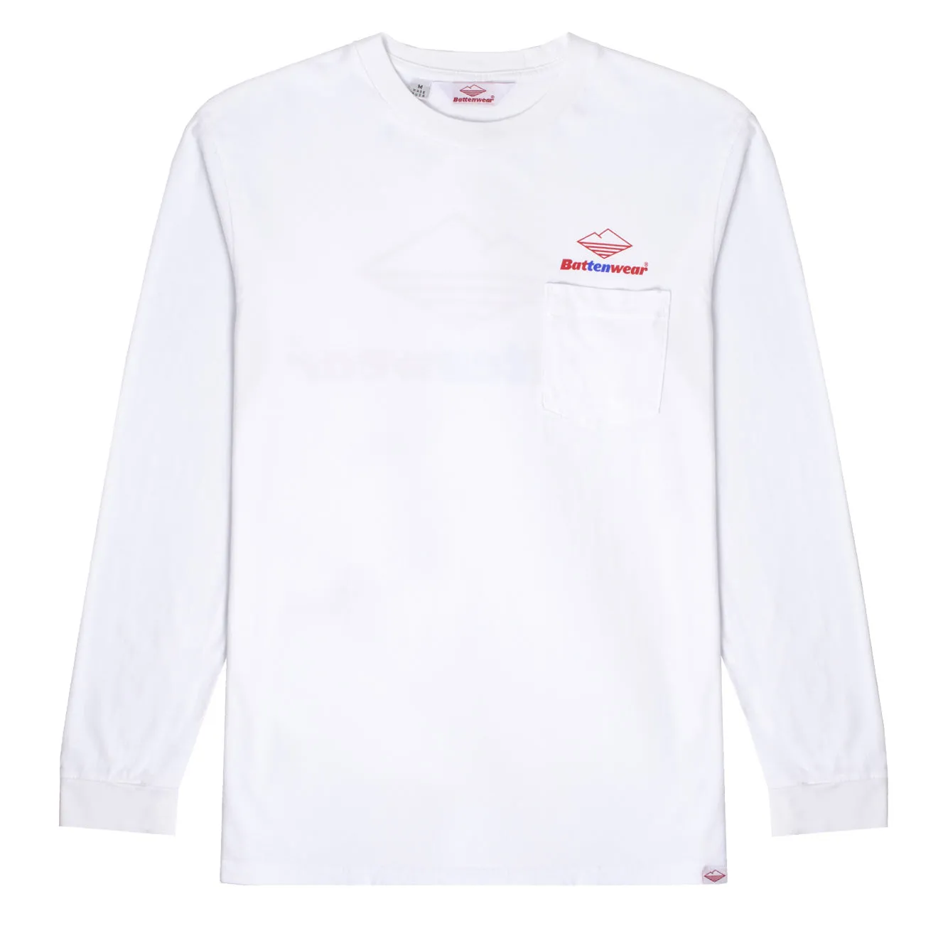 Battenwear 10th Anniversary Team L/S Pocket Tee White