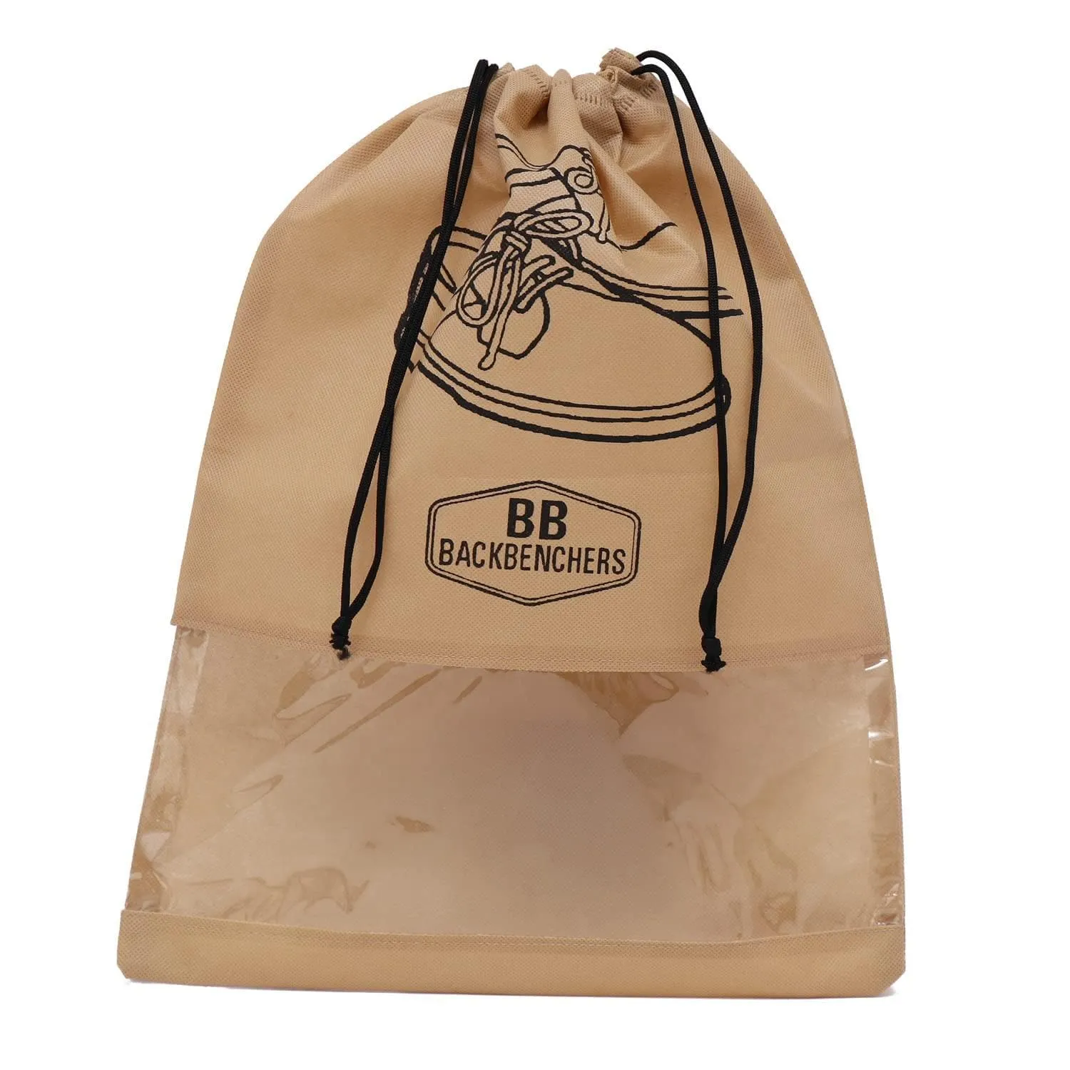 BB BACKBENCHERS Shoe Bag Cover ( pack of 12, beige )