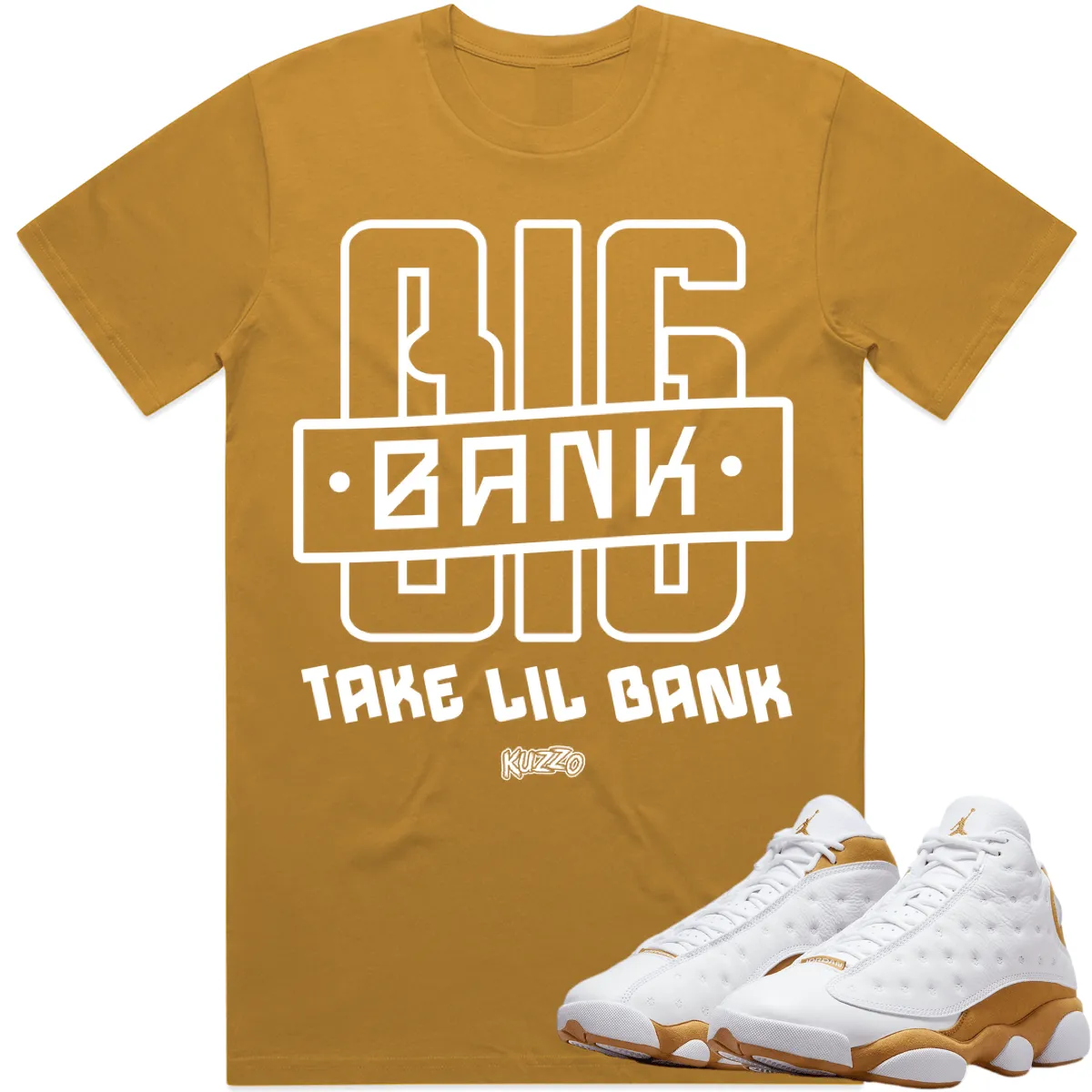 BIG BANK : Wheat Sneaker Tees Shirt (white ink)