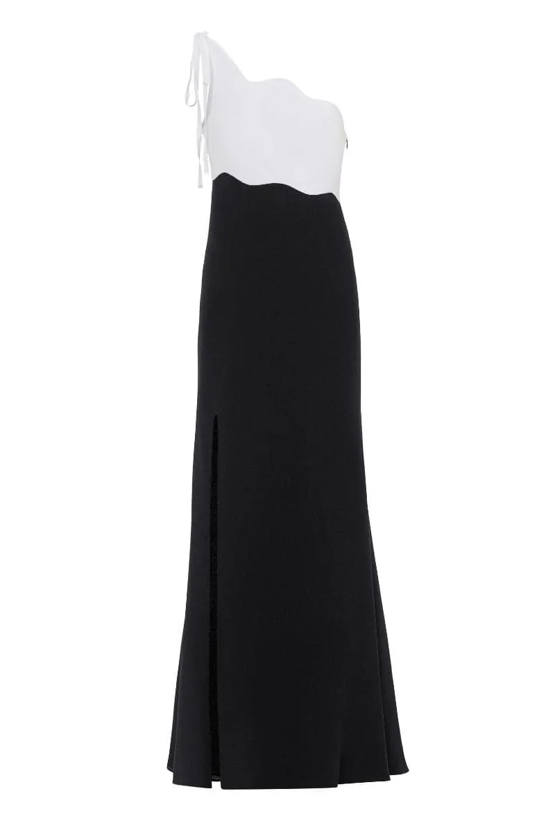 BLACK AND WHITE NOLITA MAXI DRESS