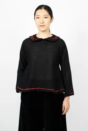 Border Washed Shirt Black/Red