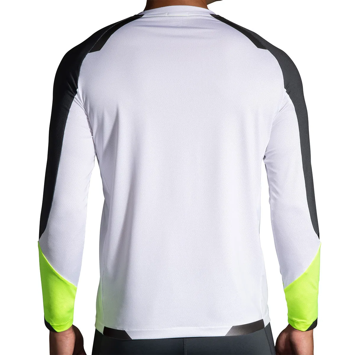 Brooks Run Visible Long Sleeve Mens | White/asphalt/nightlife