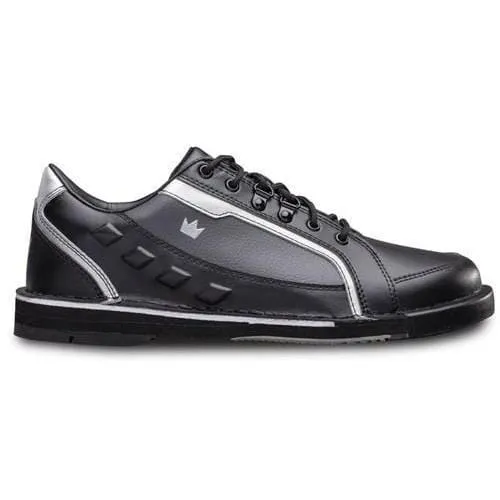 Brunswick Mens Punisher Right Hand Black Silver Bowling Shoes