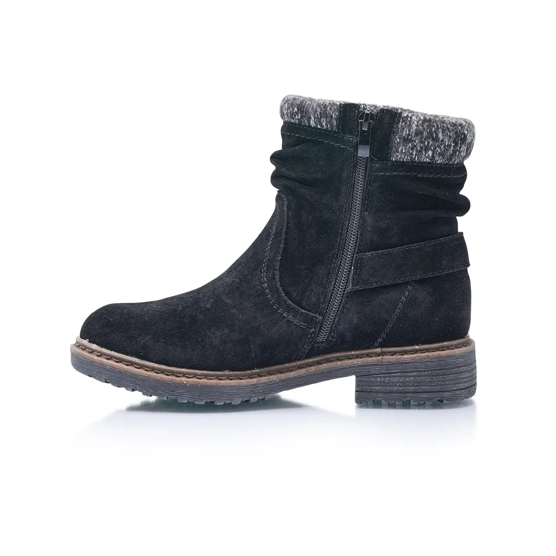 Carrie Womens Wide Fit Water-Resistant Suede Ankle Boot