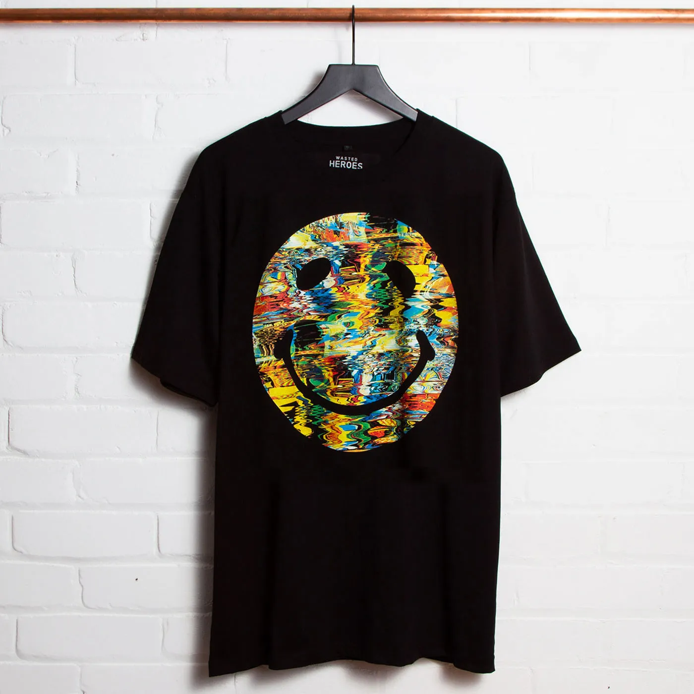 Colour Blast Front Print - Tshirt - Black