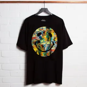 Colour Blast Front Print - Tshirt - Black