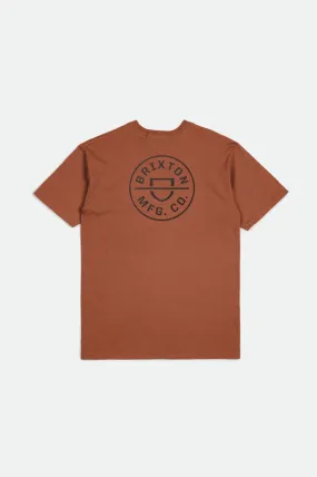 Crest II S/S Standard Tee - Terracotta/Washed Black