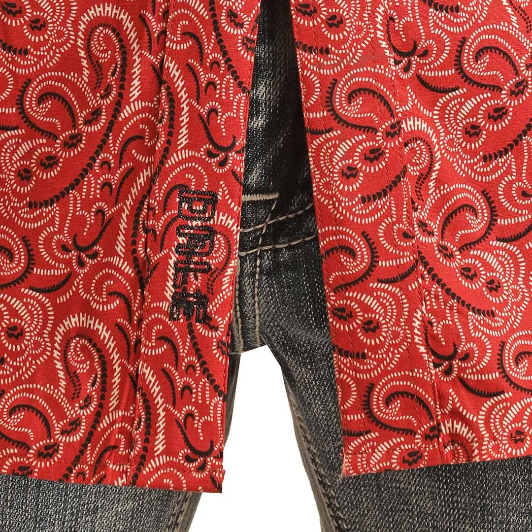 Dale Brisby Men's Bandana Print Snap Shirt