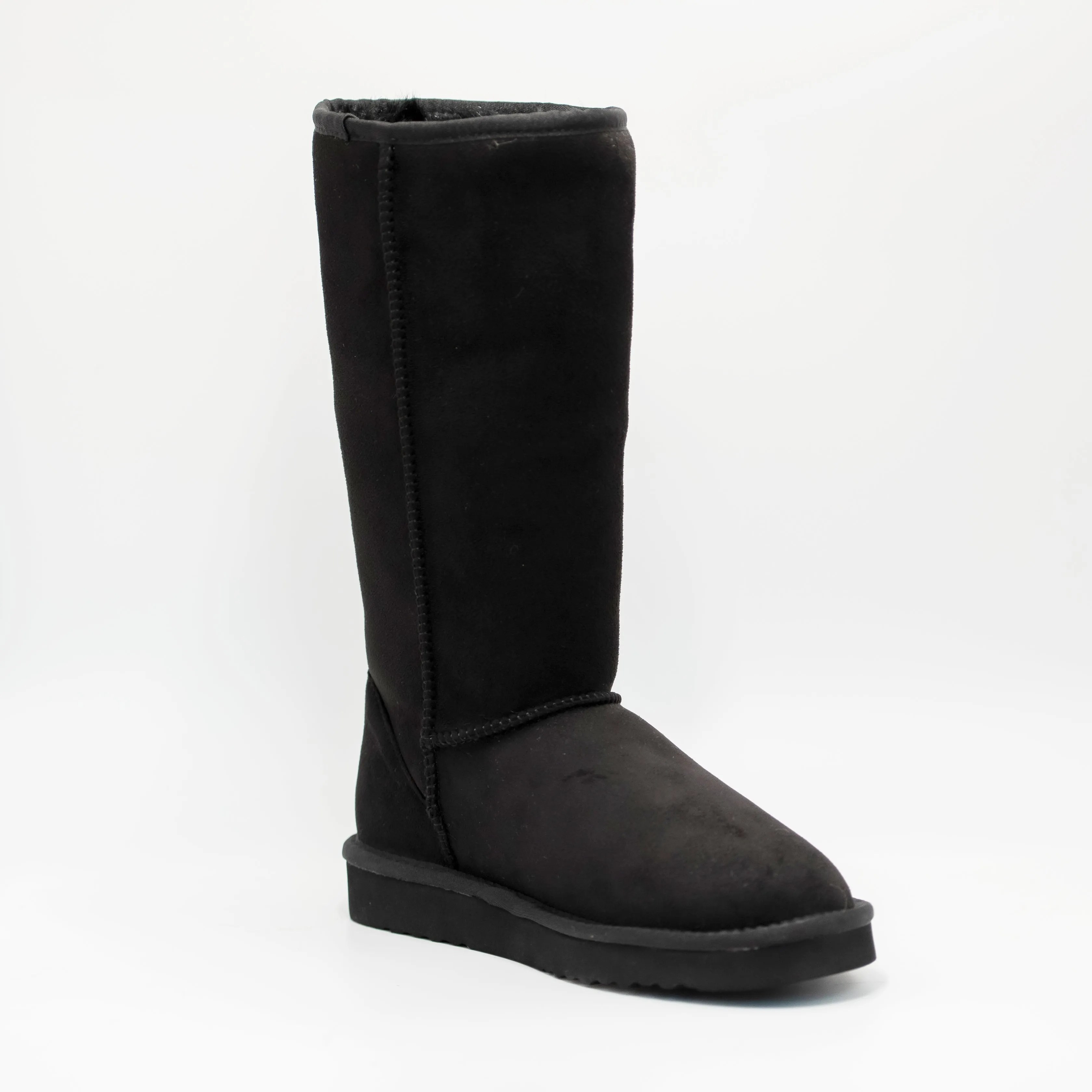 [Defective] Pawj Tall Boot | Black / Black Mink