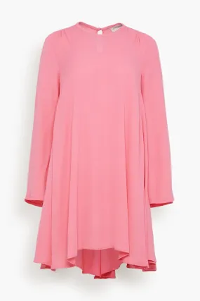 Double Georgette Long Sleeve Dress in Bubble