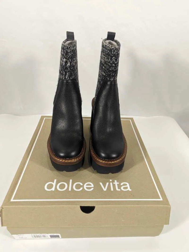 DRAGO BOOTS BLACK LEATHER - re:vita