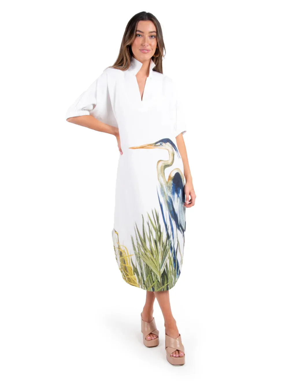 Emily McCarthy Poppy Caftan - Heron