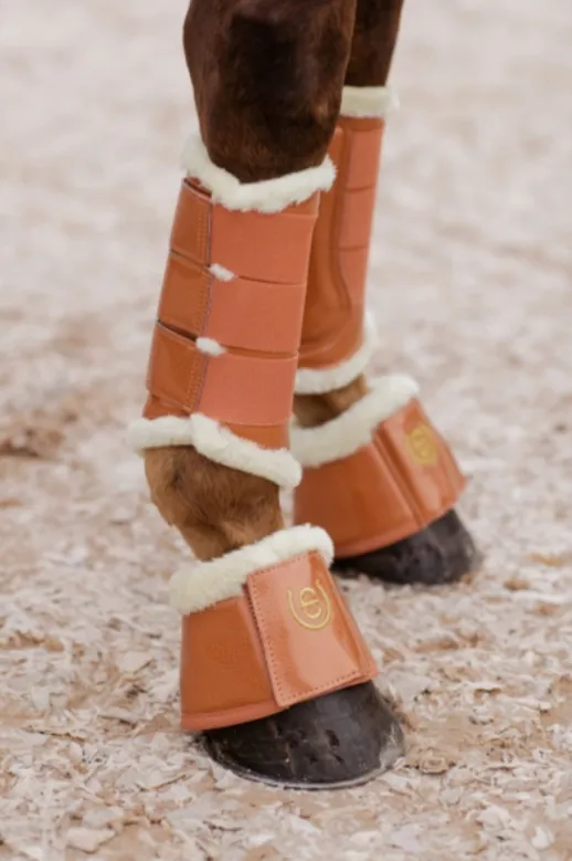 EQUESTRIAN STOCKHOLM BRONZE GOLD BRUSHING BOOTS