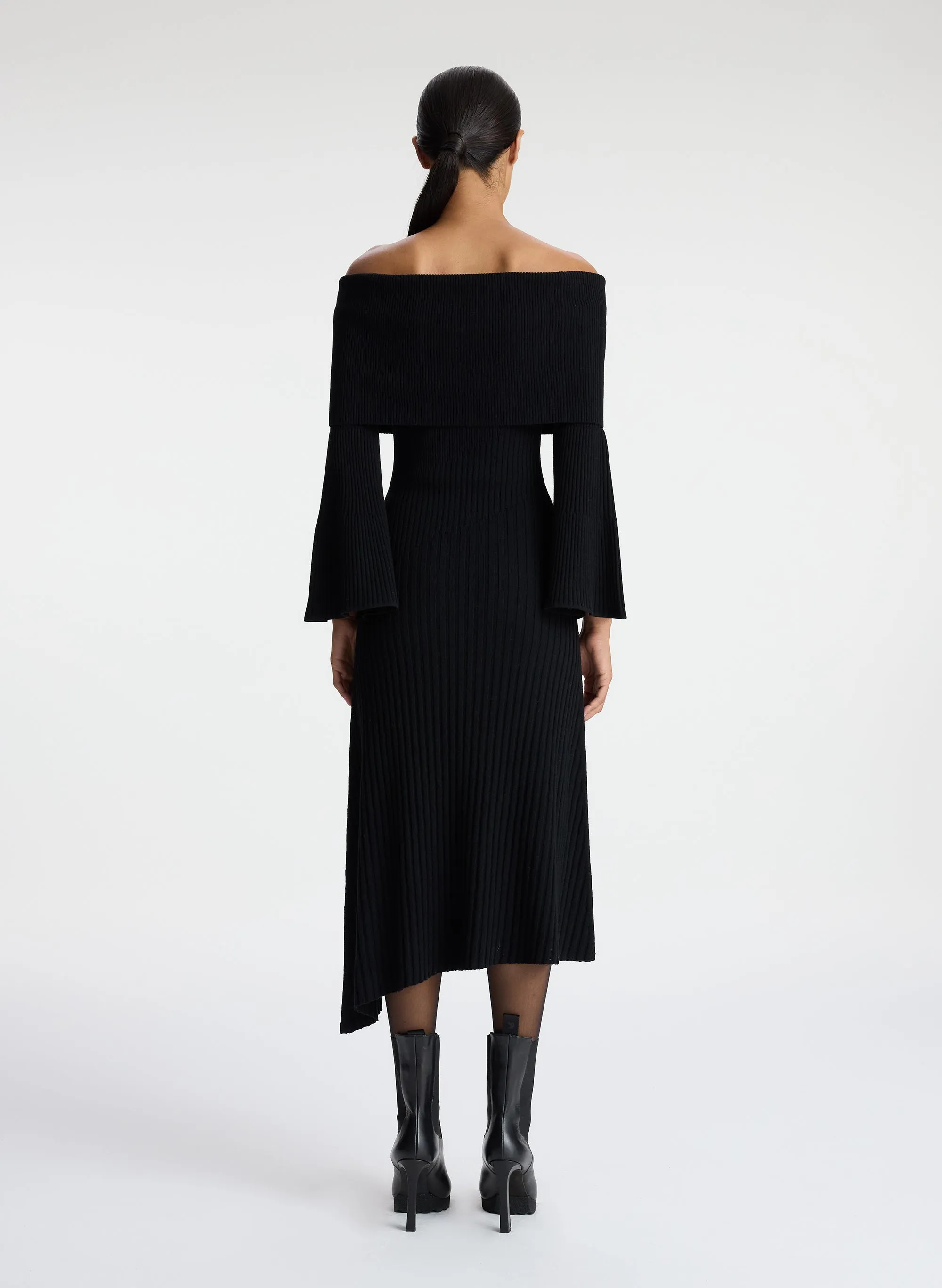 Eve Off Shoulder Wool Dress