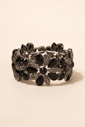 Floral Austrian Crystal Stretch Bracelet