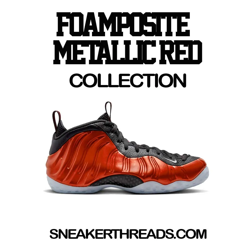 Foamposite Metallic Red Shirt - Earning Pennys - Black