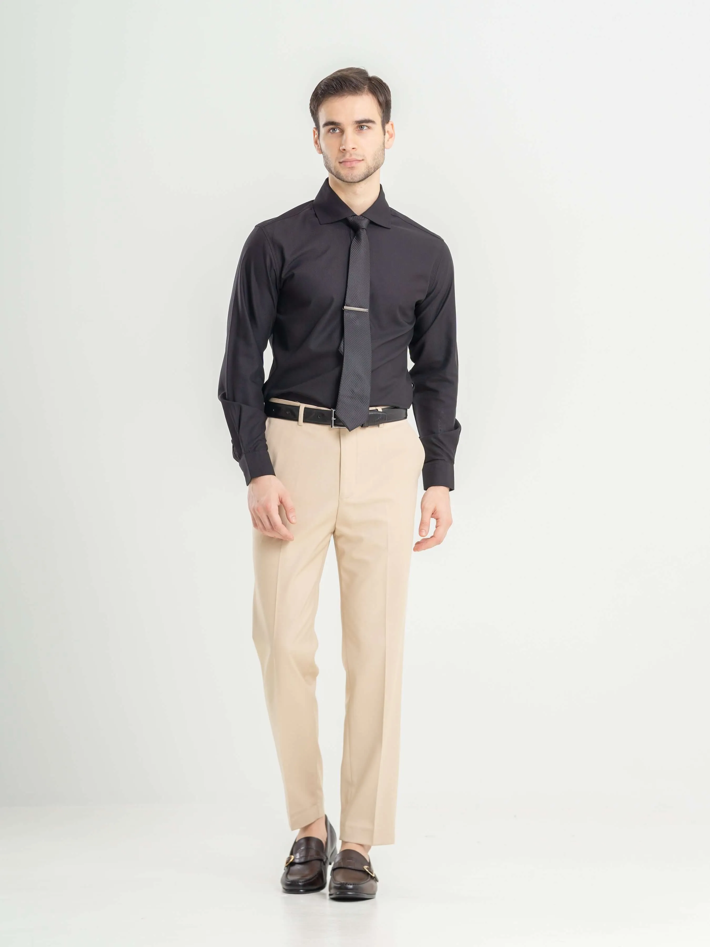 Formal Shirt - Black Windsor Collar (Aqua-Free)