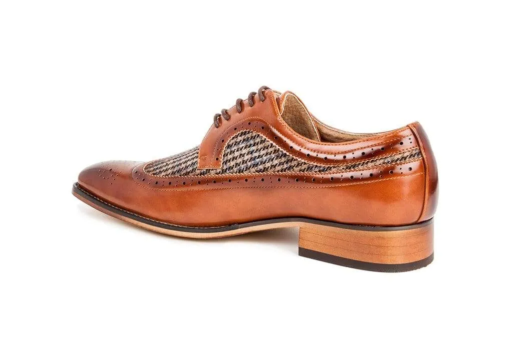 Gino Vitale Men's Wing Tip Brogue Two Tone Shoes