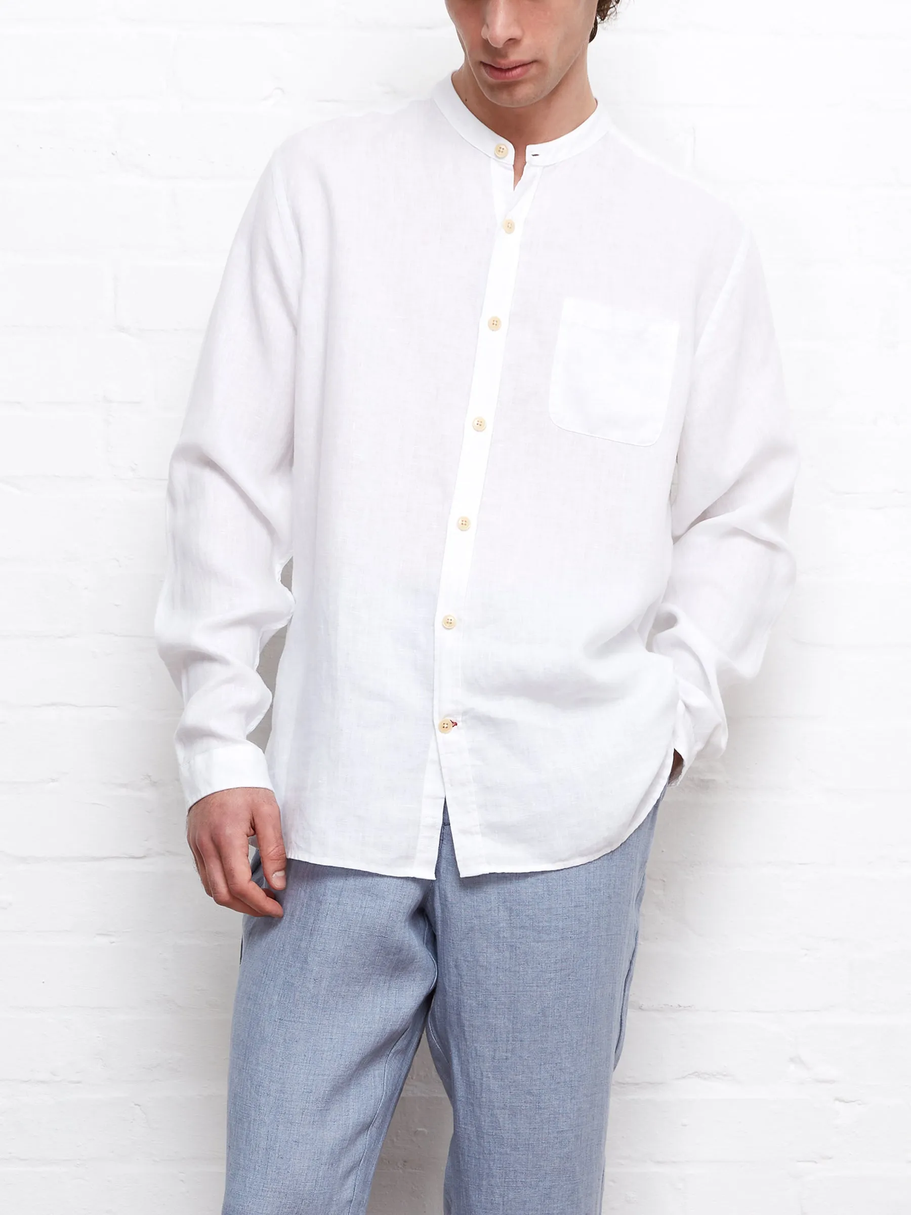 Grandad Shirt Bridford White