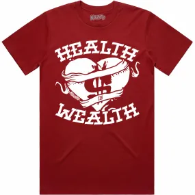 HEALTH IS WEALTH : Cardinal Sneaker Tees Shirt