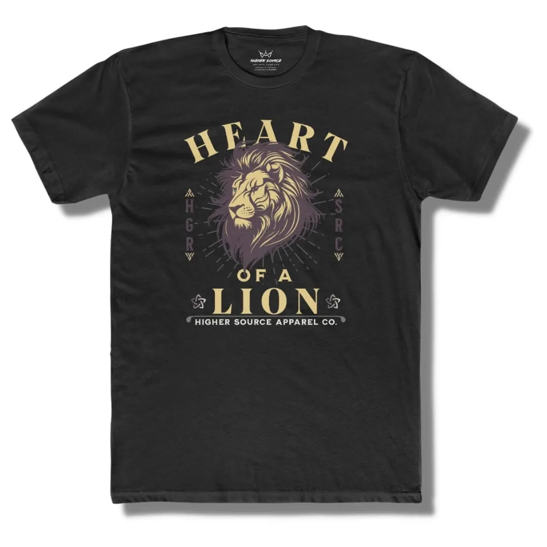 Heart of a Lion - Black - Dark Puce / Buff