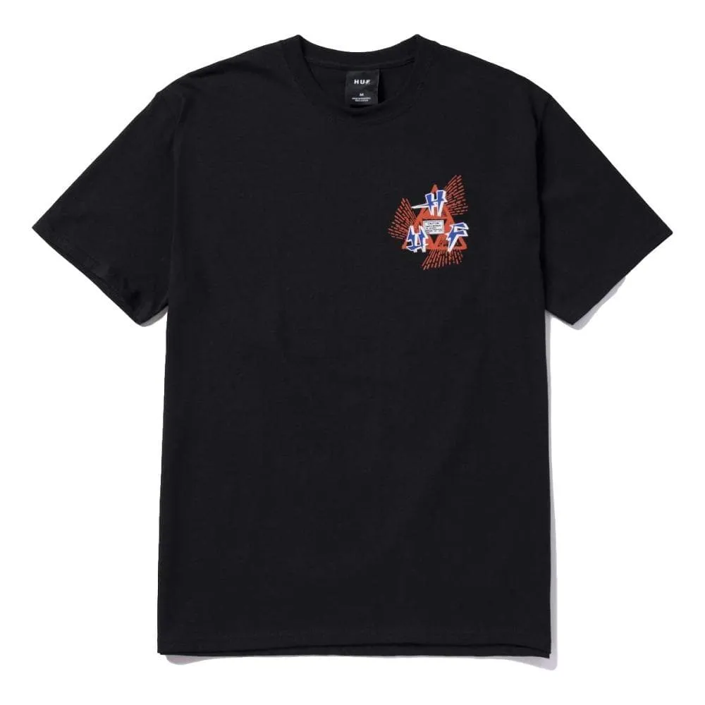 HUF FLASHING WHEEL TT S/S TEE-BLACK