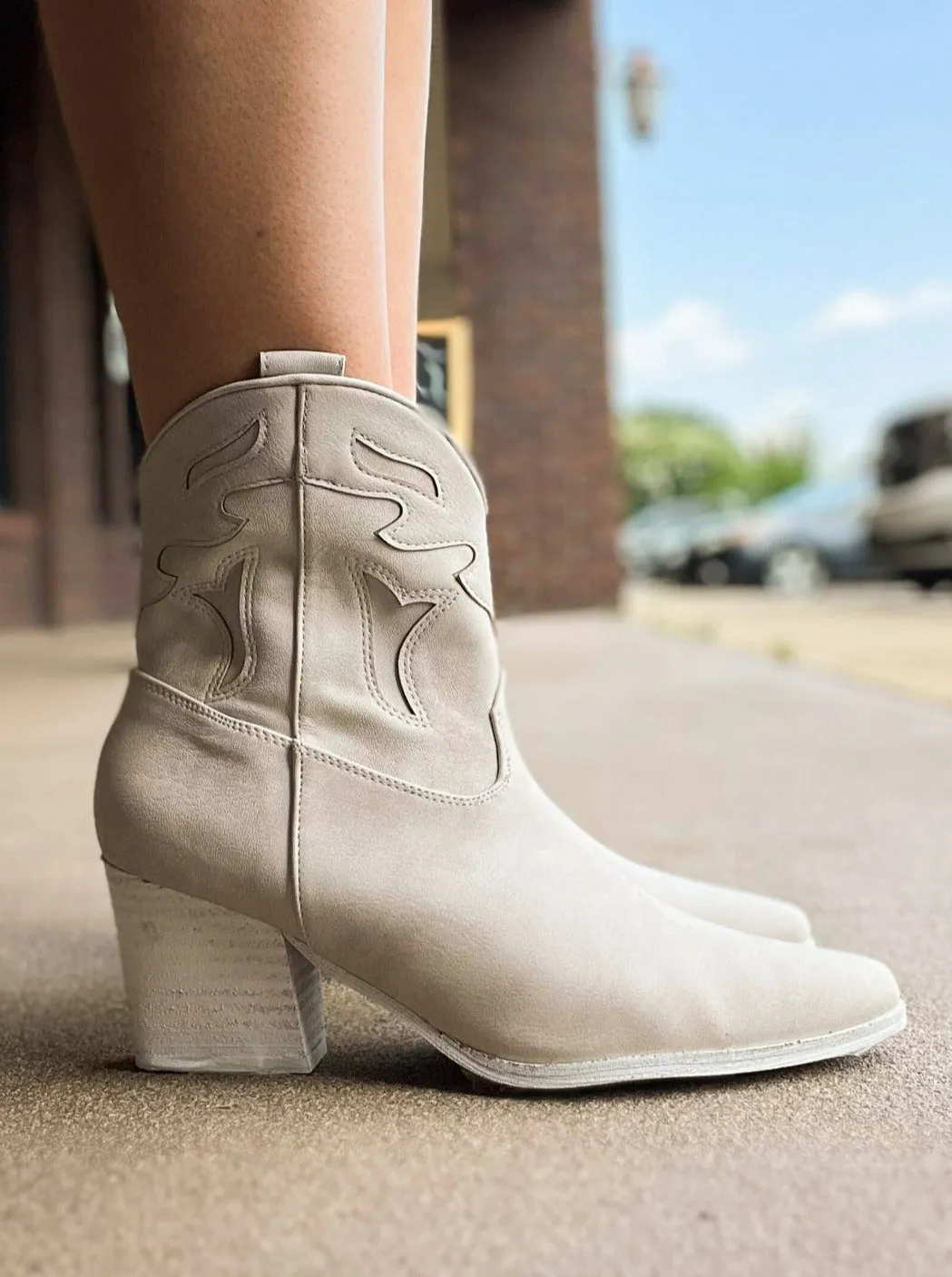 Little Suede Booties- Off White