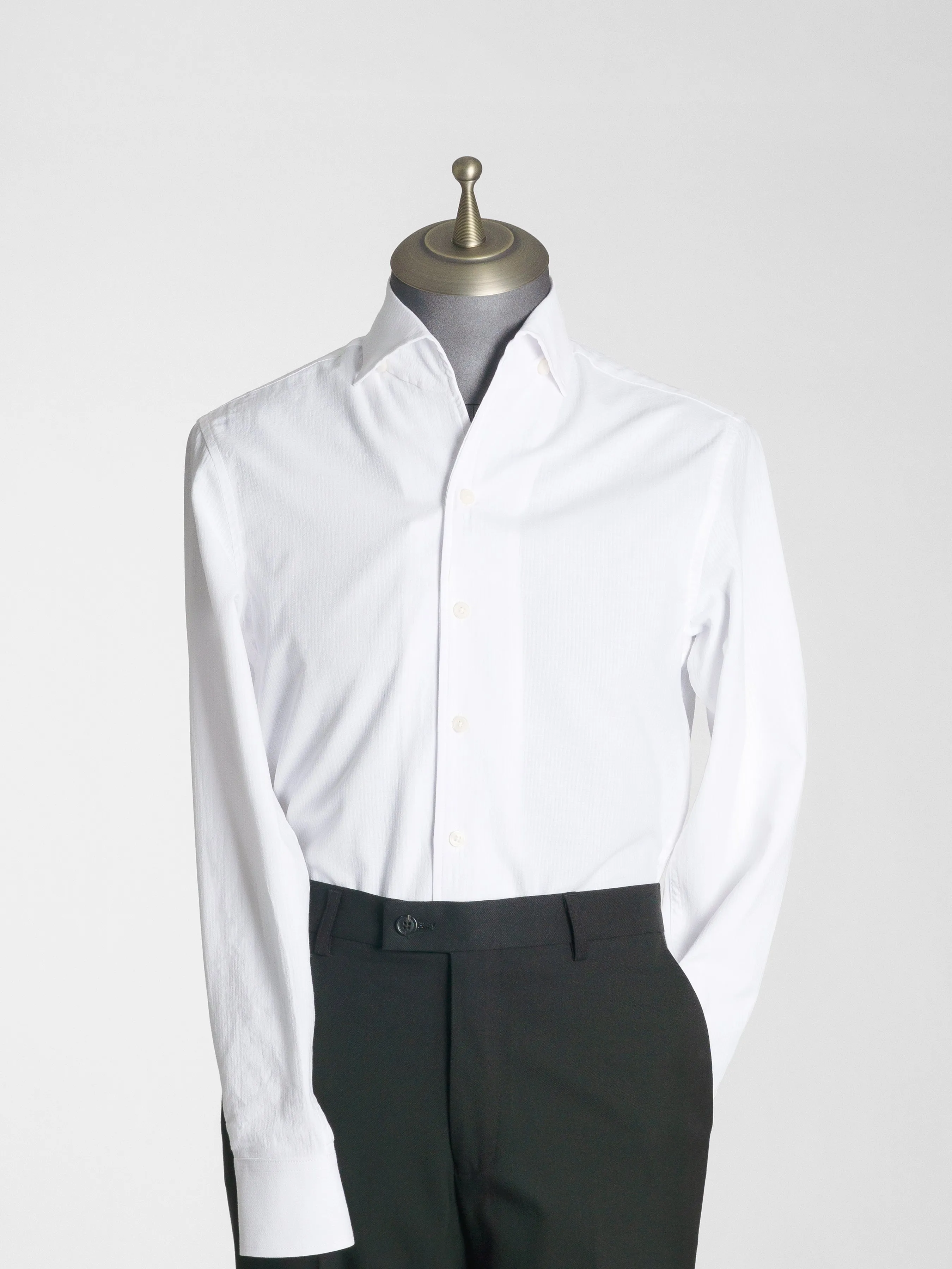 Luca Formal Shirt - White One-Piece Collar