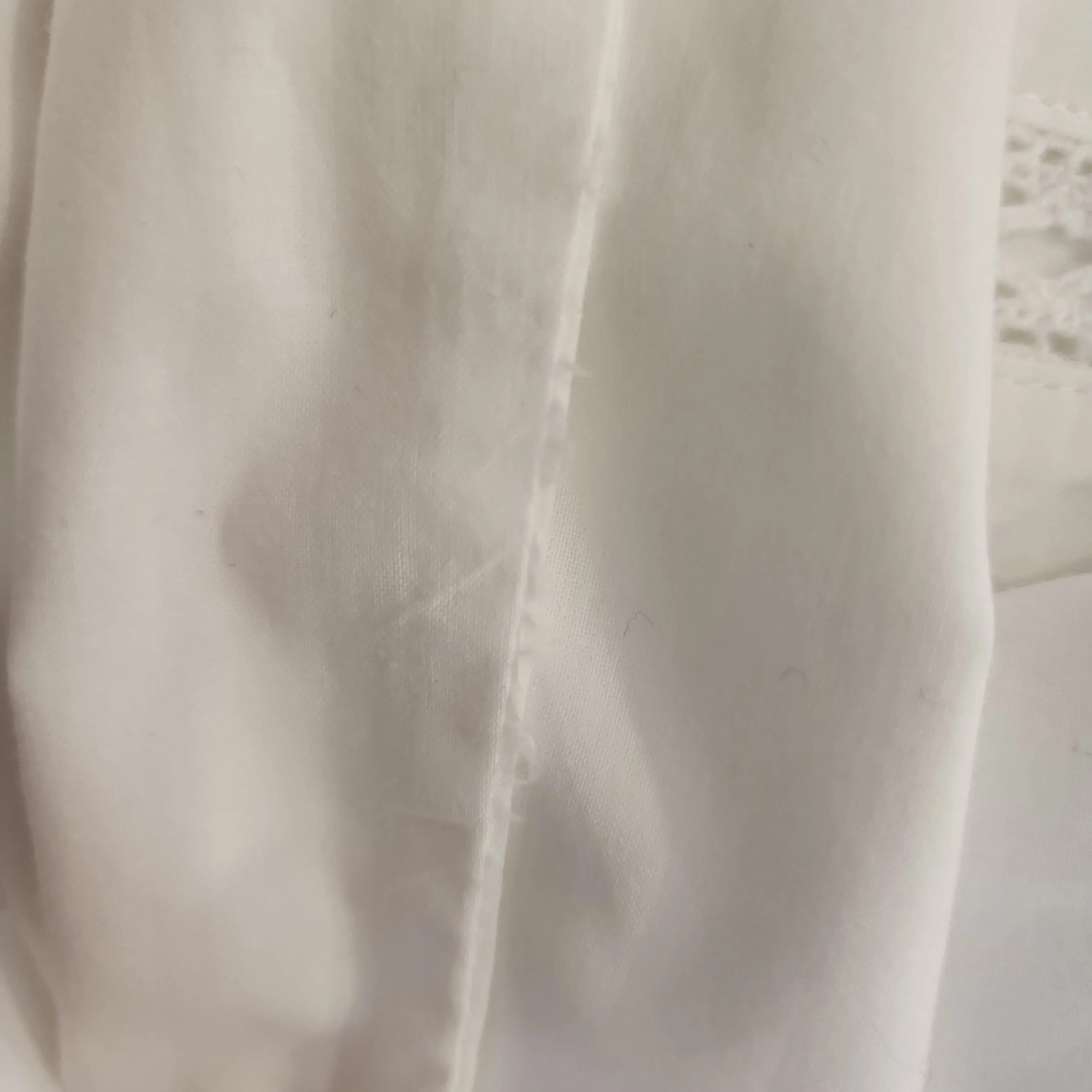 Marks & Spencer White Cut-out Trim Collared Shirt | Gently Used |