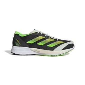 Men's Adidas Adizero Adios 7, Core Black/Beam Yellow/Solar Green, 10 D Medium