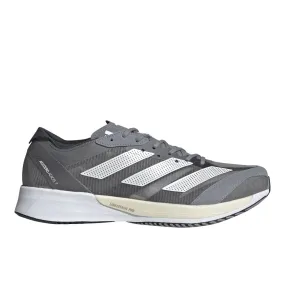 Men's Adidas Adizero Adios 7, Grey/Zero Metallic/Grey, 10 D Medium