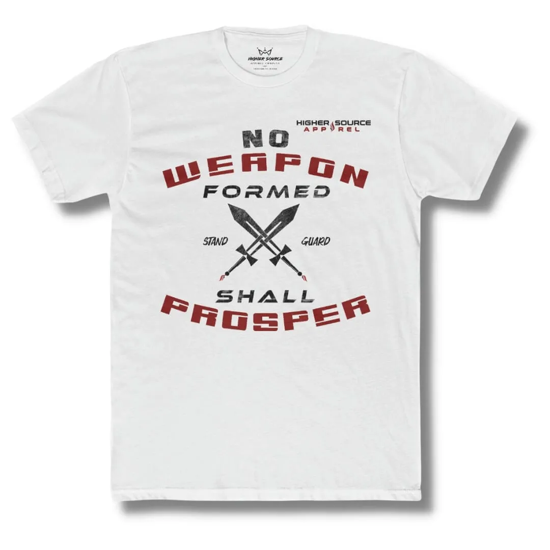 No Weapon - White - Barn Red