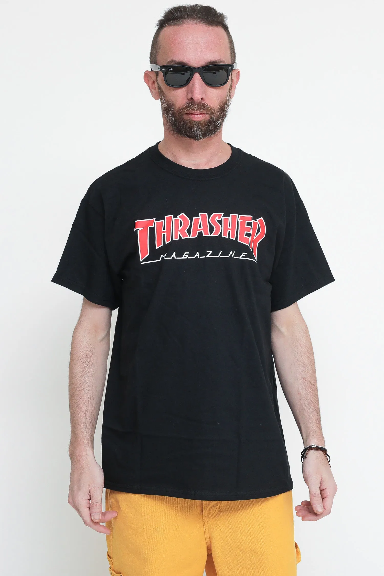 Outlined T-Shirt - Black Red