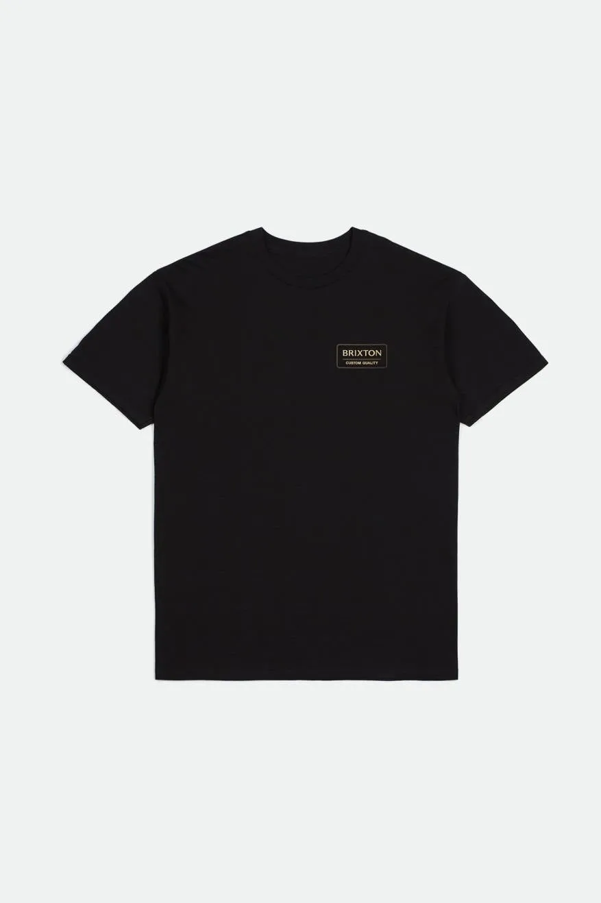 Palmer Proper S/S Standard Tee - Black/Straw/Dark Earth