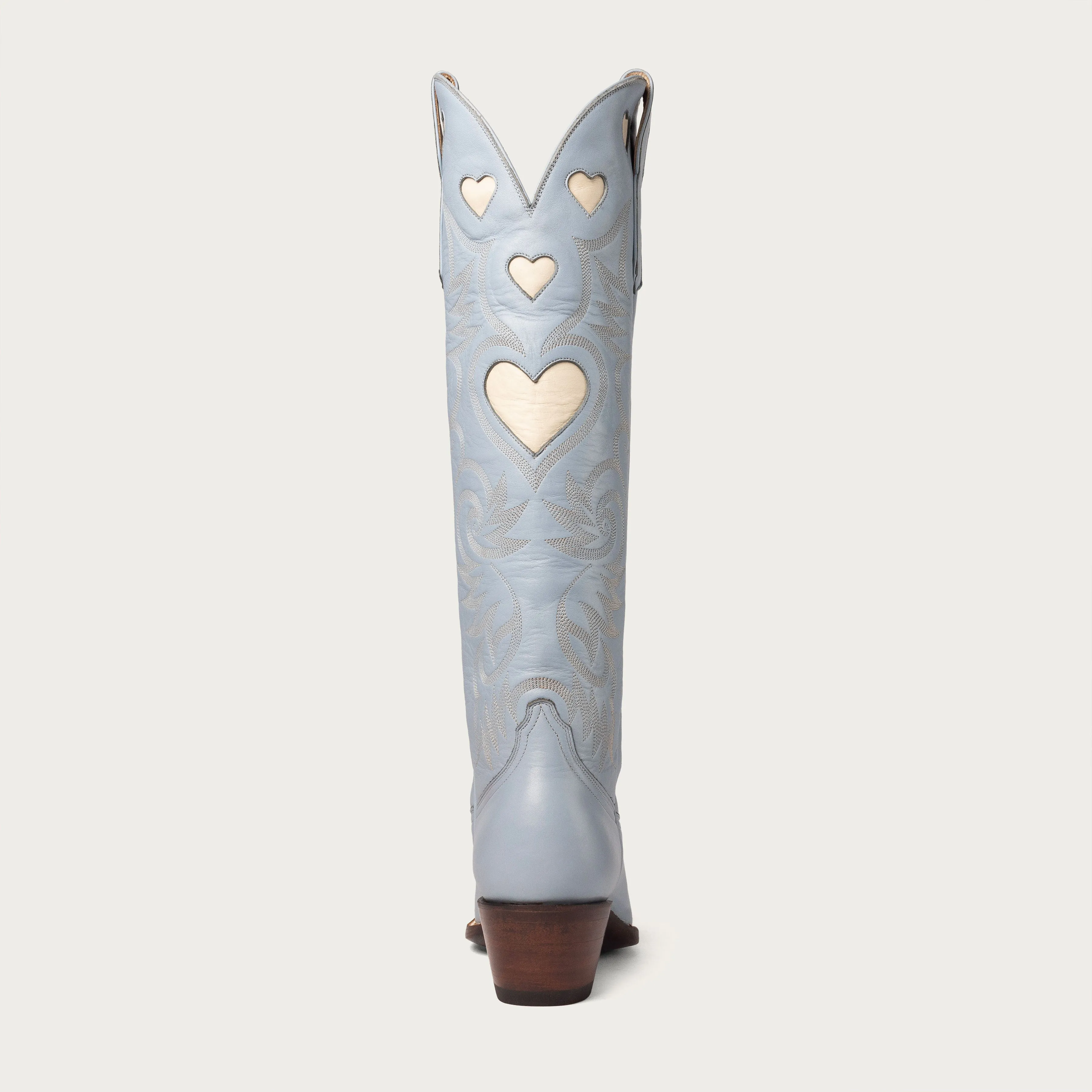 Powder Blue and Bone Heart Boot