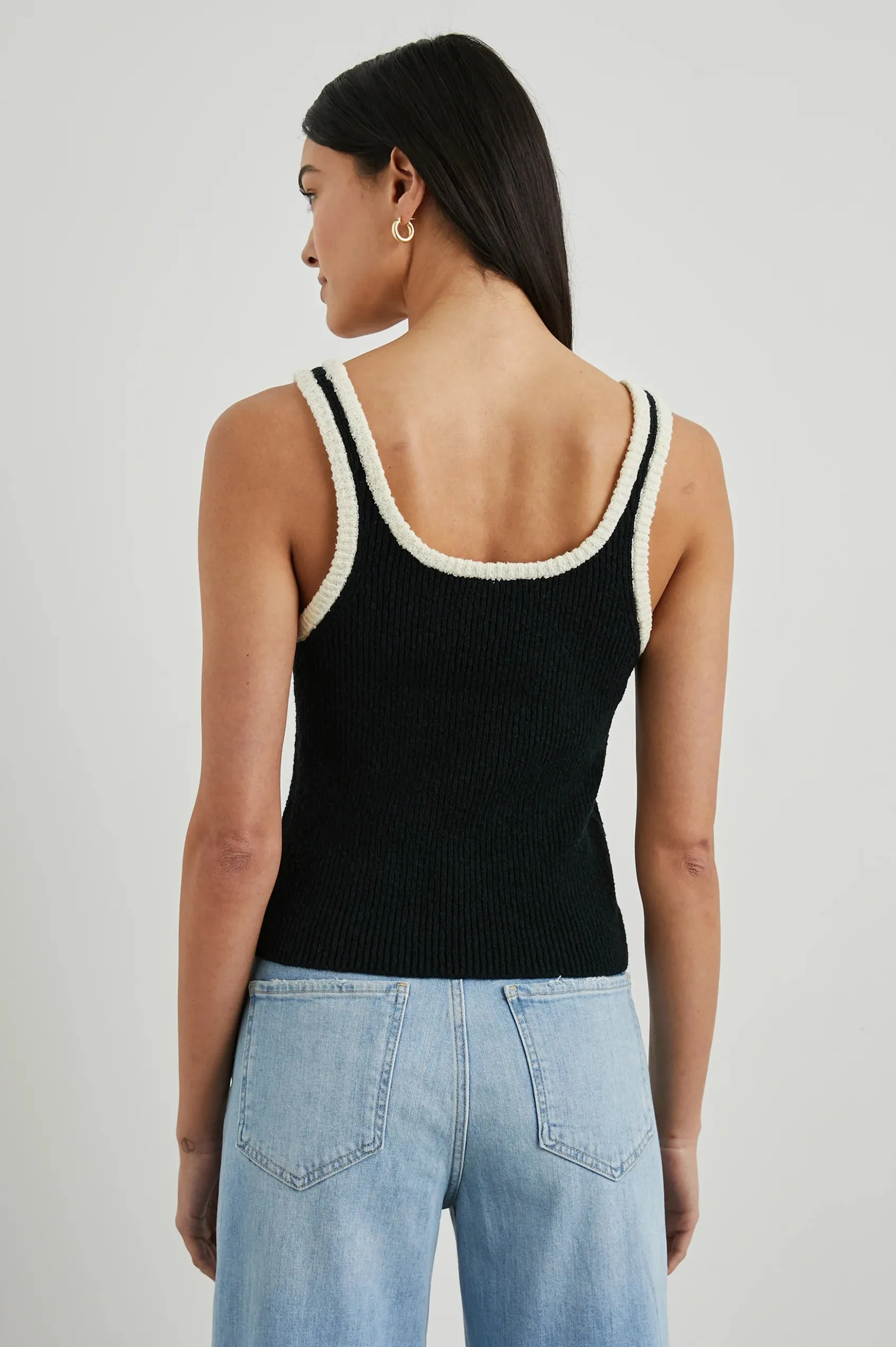 RAILS Albie Tank Black White Contrast